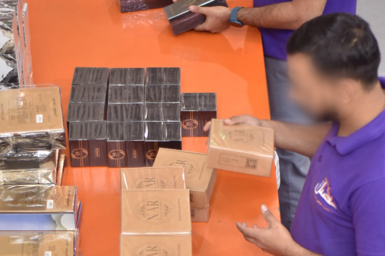 Freight train transporting cargo